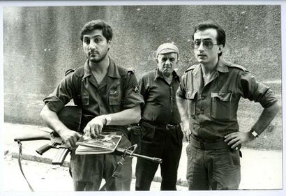 PATRICK SICCOLI Liban, combattants, ruines, Bechir Gemayel, c.1978. Douze tirages...