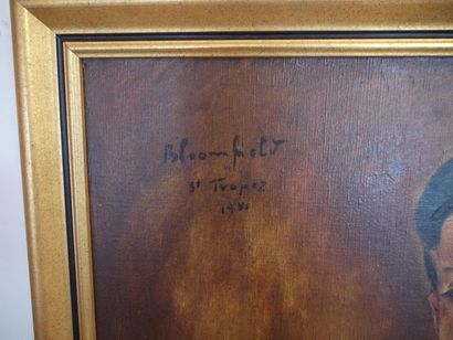 Harry BLOOMFIELD (1883-1941) Portrait Huile sur toile, signée en haut à gauche et...