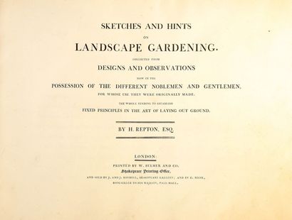 H[umphry] Repton Sketches and Hints on Landscape Gardening collected from Designs...