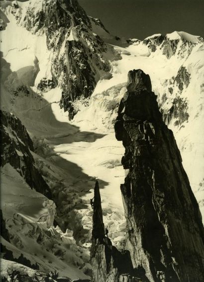 Roland GAY-COUTTET (1925-2002) Massif du Mont-Blanc, ascension de l'épée du Tacul,...