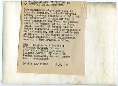 null Algérie libre, 1956-1962. FLN, arrestations, manifestations, procès, votes,...