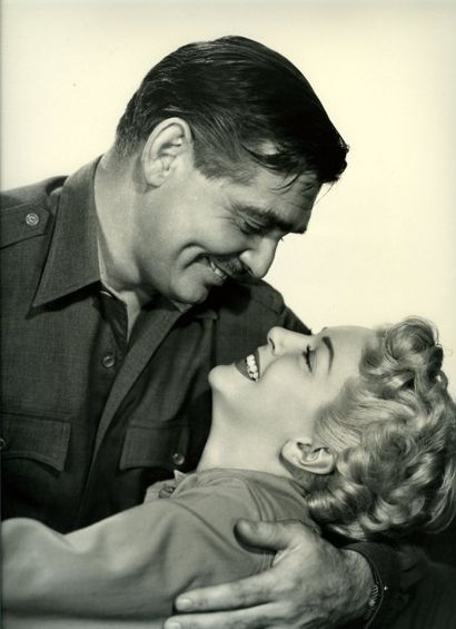 Lana Turner et Clarke Gable pour le film Home Coming, 1948. Tirage argentique d'époque,...