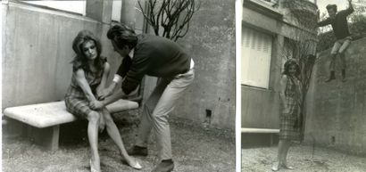 Patrick BERTRAND (né en 1939) Deux photographies de Dalida et de Jean Sobiesky, vers...