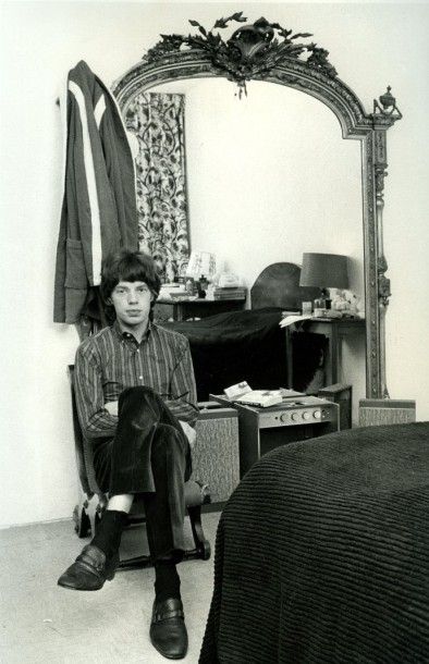 Bent REJ (né en 1940) Portrait de Mick Jagger, 1965. Tirage argentique d'époque,...