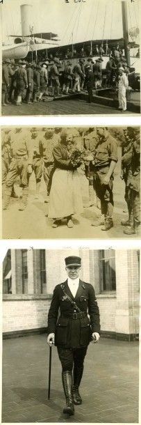 null Première Guerre mondiale. Trois photographies de propagande américaine, 1914-1918....