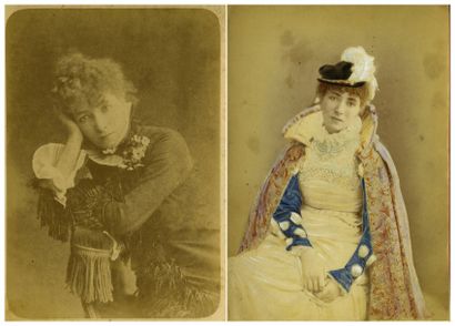 Nadar (Gaspard-Félix Tournachon, dit) (1820-1910) Deux portraits de Sarah Bernhardt,...