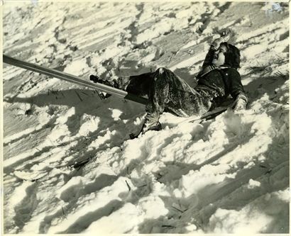 Aubrey BODINE (1906-1970)[attribué à ] Ski à Deer Valley, Pennsylvannie, U.S.A.,...
