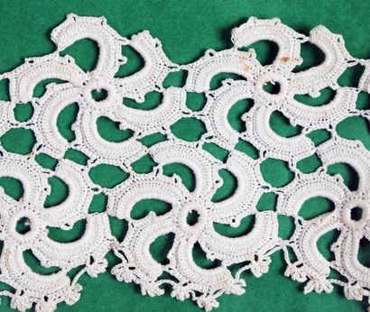 null Une boîte contenant un lot de métrages d'Irlande, de Milan, de dentelle du Puy,...