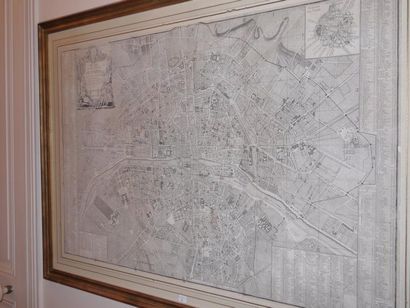 null Plan de Paris, début XIXe siècle, 60 x 94 cm