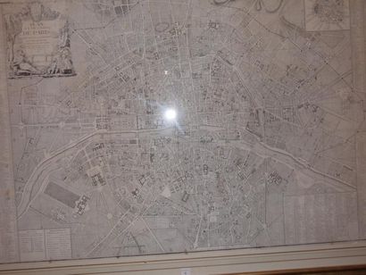 null Plan de Paris, début XIXe siècle, 60 x 94 cm