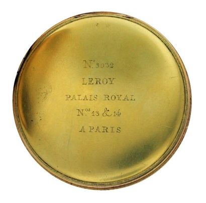 null Signée sur la cuvette 'N° 3032 Leroy Palais Royal Nos 13 & 14 à Paris'. Cadran...