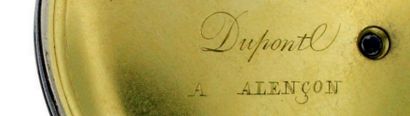 null Montre à ancre en argent signée 'Dupont à Alençon', vers 1810. Cadran en émail...