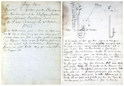 null CAHIER DE RECHERCHES 1756-1786 Manuscrit sur papier, in-4° (175-240m), pl. veau...
