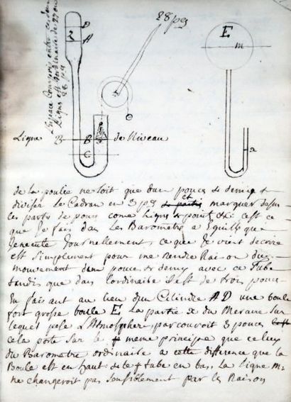 null CAHIER DE RECHERCHES 1756-1786 Manuscrit sur papier, in-4° (175-240m), pl. veau...