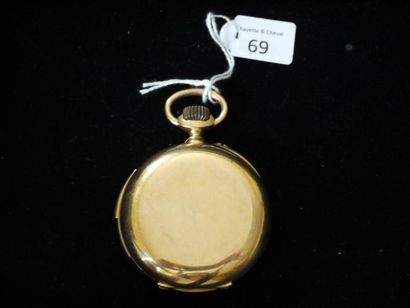 null Montre à ancre en or (pb. 118gr) à répétition des minutes, fin XIXe siècle....