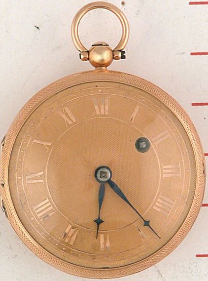 null MONTRE À VERGE en or, vers 1840.