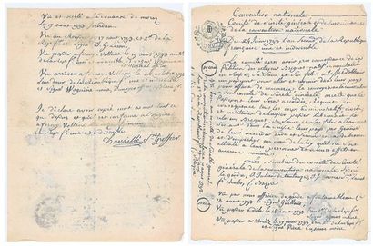 null Copie officielle du passeport d'Abraham Louis Breguet avec mention des étapes...