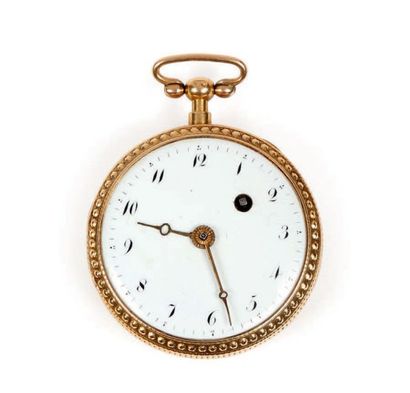 null Mouvement d'une montre à verge du dernier quart du XVIIIe siècle avec cadran...
