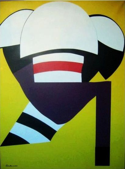 André Marius Théodore GAUTRONNEAU (1920 - 2008) Sans titre, acrylique sur toile,...