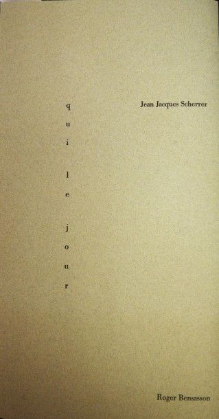 null «Qui le jour?», Jean-Jacques Scherrer / Roger Bensasson, Exemplaire n°14/16...