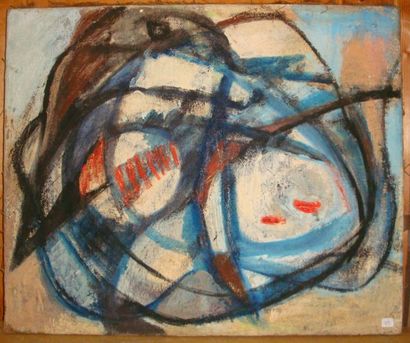 André Marius Théodore GAUTRONNEAU (1920 - 2008) Sans titre, technique mixte sur toile,...