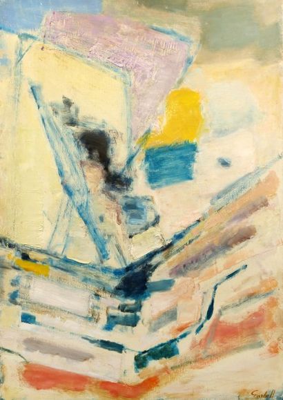 Alexandre GARBELL (1903-1970) Composition abstraite Huile sur toile, signée en bas...