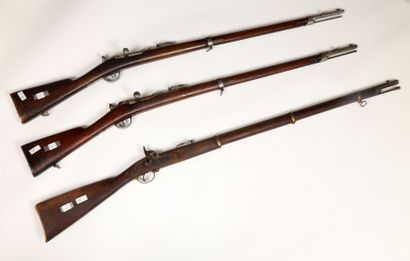 Fusil Chassepot modèle 1866, 1ère fabrication.
Canon...
