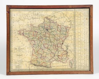 null [FRANCE]. DELAMARCHE, [Maison] Carte de la France par Départements indiquant...