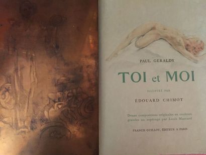 GERALDY (Paul) "Toi et Moi", illustré par Edouard Chimot.
12 compositions en couleurs...