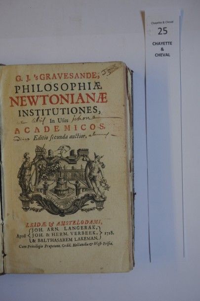 null s'GRAVESANDE, G.J. Philosophiae Newtoniae Institutiones. In usus Academios,...
