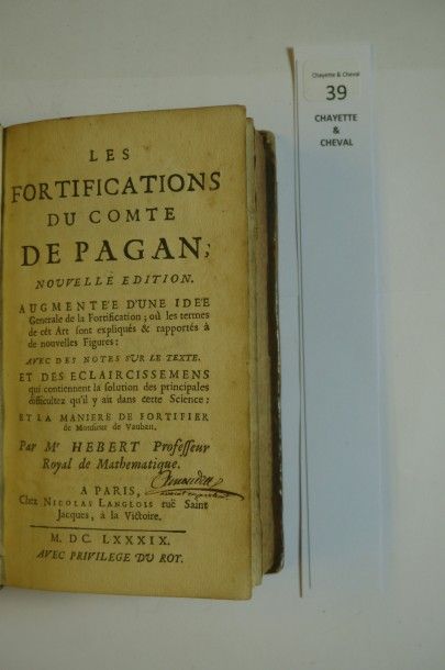 null PAGAN - HEBERT, Les Fortifications du Comte Pagan … augmentée d'une idée générale...