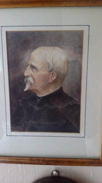 null Aquarelle sur papier
Portrait en buste de profil gauche du Duc d'Aumale (1822-1897).
Début...