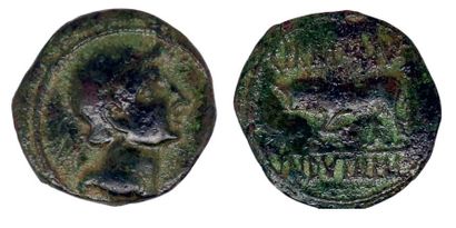 null TREVIRES (Vallée de la Meuse). Lot de 2 bronzes: GERMANUS INDUTILLI (LT 9248)...