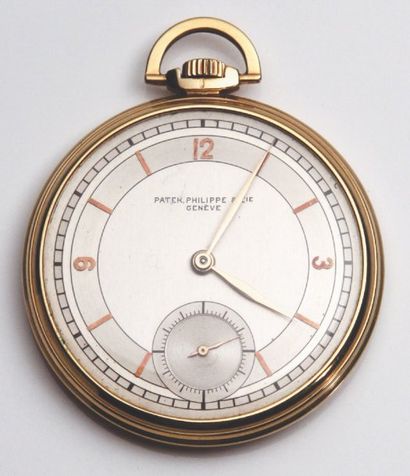 null MONTRE À ANCRE en or avec monogramme ?EA', signée ?Patek Philippe & Cie' avec...