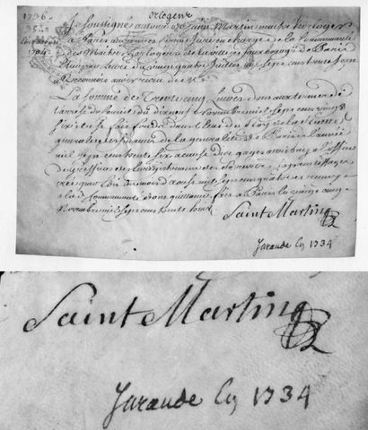 null QUITTANCE, non-utilisée, en date du 25 novembre 1738 pour la somme de 35 livres...