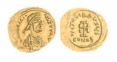 null BYZANCE, Héraclius (610-641). Tremissis (1,44 g) au buste à droite de l'empereur...