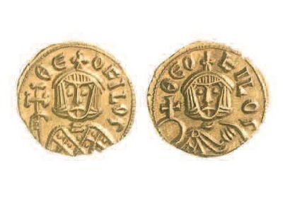 null BYZANCE, Théophile (829-852). Solidus de Syracuse aux deux bustes de l'empereur....
