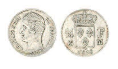 null CHARLES X. Quart de franc, 1826 Toulouse. G 353 Connu à quelques exemplaires....