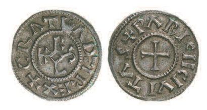 null CHARLES LE CHAUVE (840-877). Denier de Paris (1,67 g) à monogramme karolin avec...