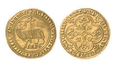 null PHILIPPE IV le BEL (1285-1314). Agnel d'or. Dy 212. Faible trace de pliure sinon...