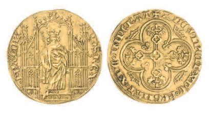 null PHILIPPE VI de VALOIS (1328-1350). Royal d'or avec petit B initial à l'avers....