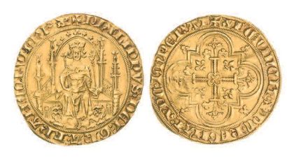 null PHILIPPE IV de VALOIS (1328-1350). Parisis d'or. Dy 248. TTB (Trace de pliu...