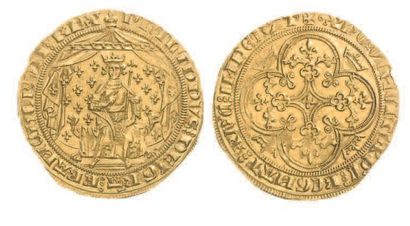 null PHILIPPE IV de VALOIS (1328-1350). Pavillon d'or. Dy 251. Presque superbe