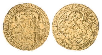 null PHILIPPE IV de VALOIS (1328-1350). Chaise d'or. Dy 258. Tout petit défaut au...