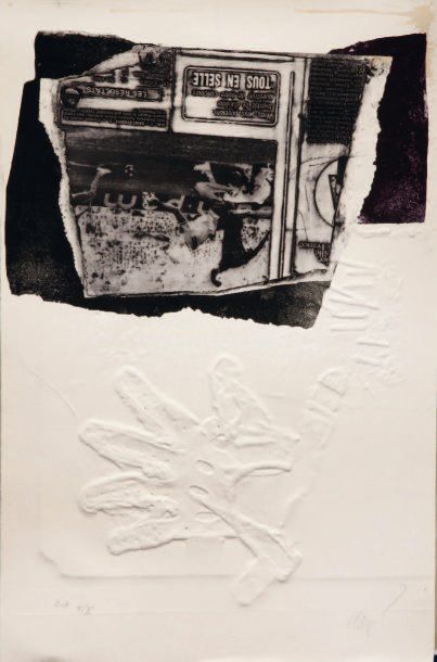 Antoni CLAVE (1913-2005) TOUS EN SELLE Estampe sur papier gaufré Epreuve d'artiste...