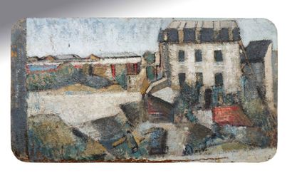 Jean BESNARD (1922-2007) Maison aux volets verts
Huile sur panneau.
60 x 110 cm.
Très...