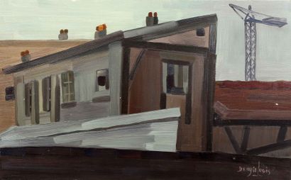 Denyse LOUIS (1913-1985) La grue
Huile sur toile signée en bas à droite.
38 x 61...