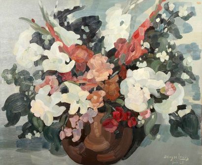 Denyse LOUIS (1913-1985) Bouquet de noces
Huile sur toile signée en bas à droite,...