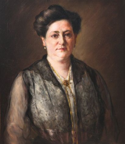 BERTALLO (XIXème - XXème siècle) Portrait de femme Huile sur toile Signée en bas...