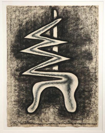 Ernest ENGEL-PAK (1885 - 1965) Composition Technique mixte sur papier Signée en bas...